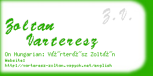 zoltan varteresz business card